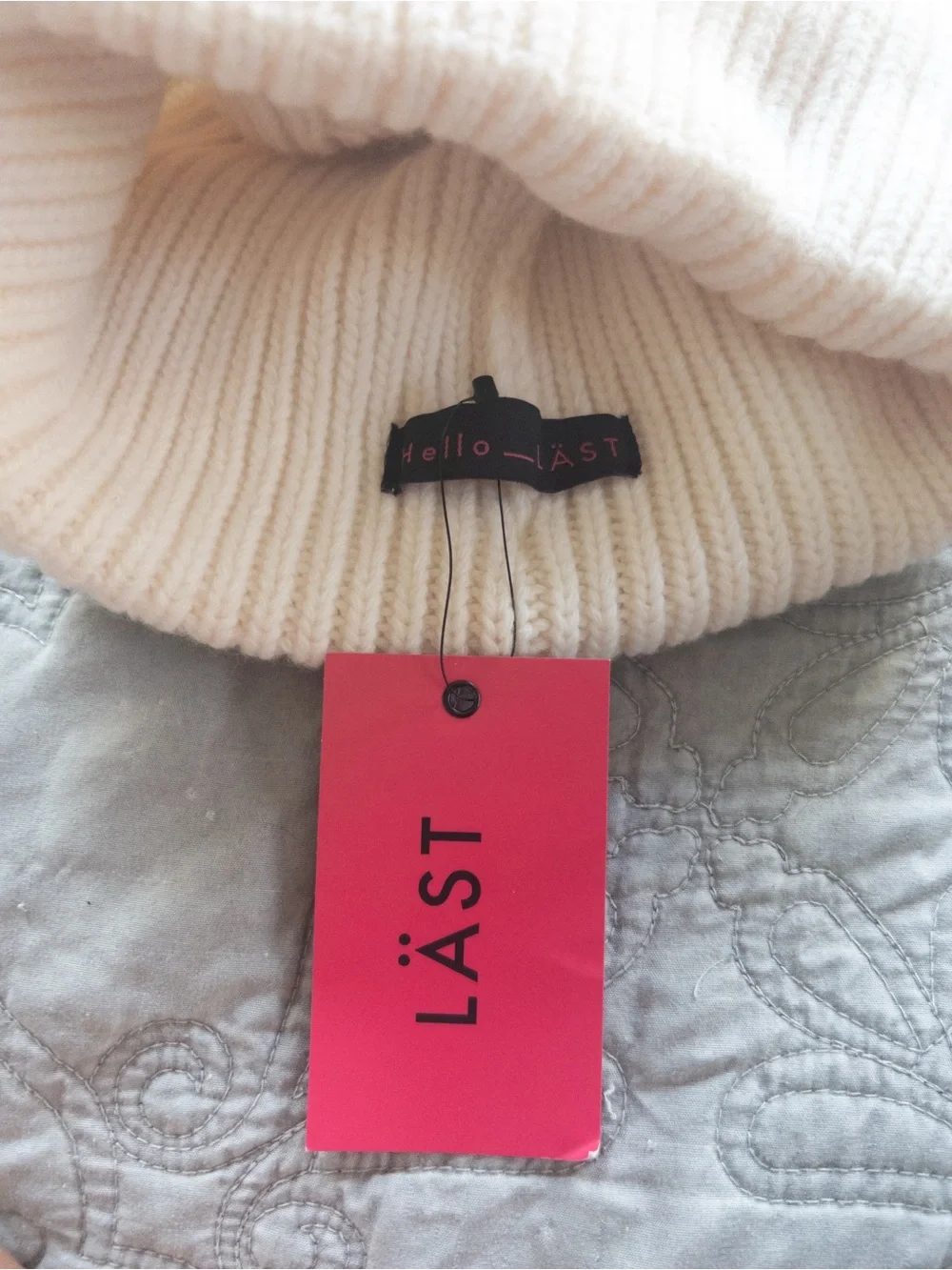 NWT LÄST 100% Extra Fine Merino Wool Beanie Cap Off White One Size